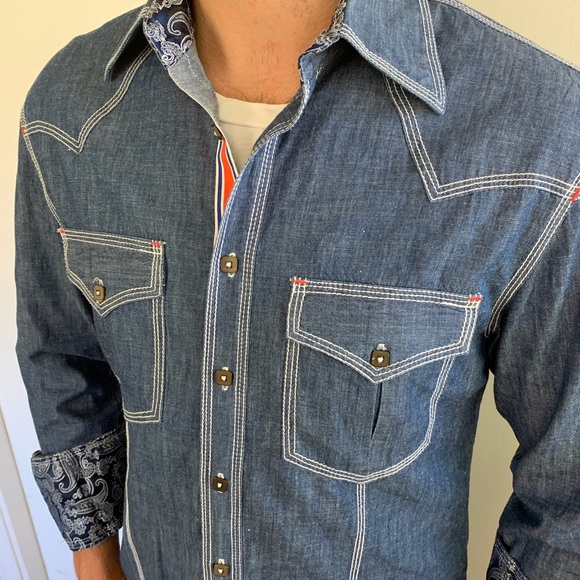 Angelino for Bermuda Button Down Men’s M - Picture 4 of 6